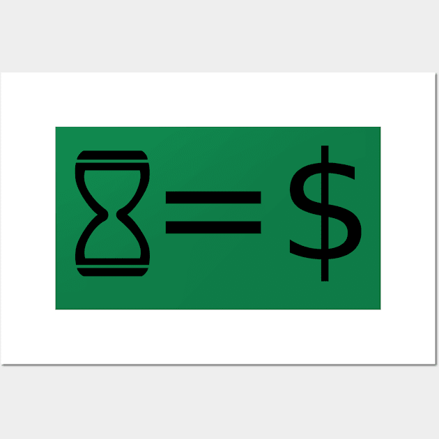 Time Is Money Pictogram Wall Art by POD Creations